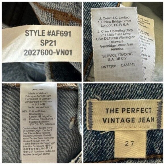 Madewell The Perfect Vintage Jean in Ainsworth Wash 27 - Picture 8 of 10